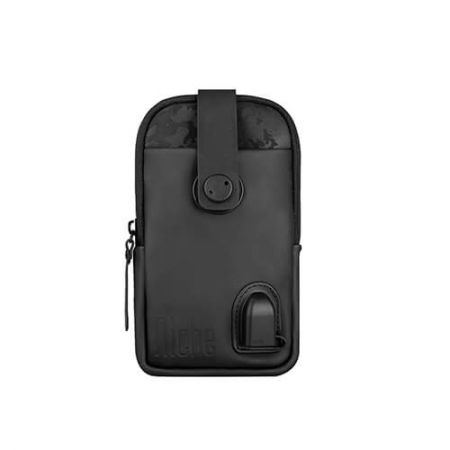 Pouzdro na telefon s USB portem pro nabíjení a koženou kapsou - Pouzdro na telefon s USB portem pro nabíjení a kapsou z umělé kůže